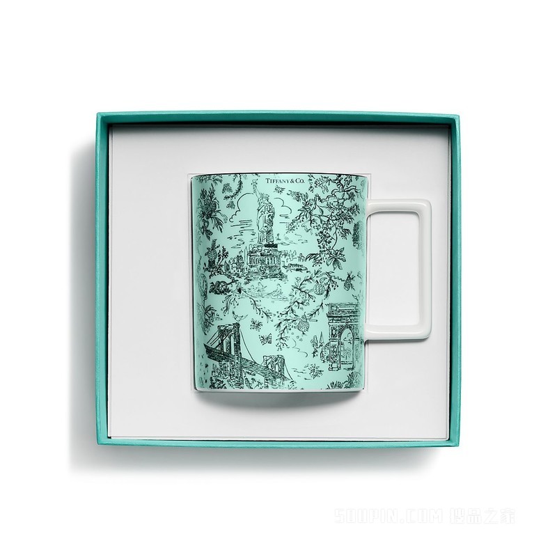 Tiffany Toile 系列 Tiffany Blue® 蒂芙尼蓝色骨瓷马克杯