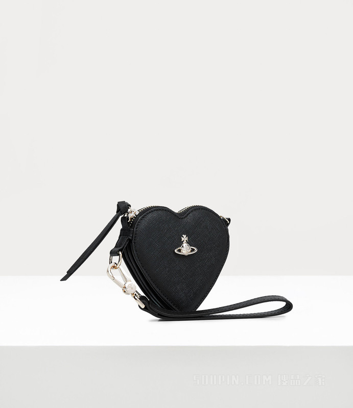 Saffiano Heart Wristlet