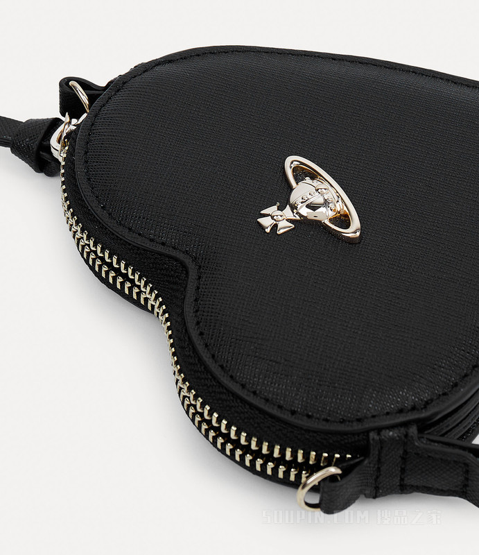 Saffiano Heart Wristlet