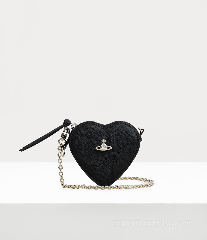 Saffiano Heart Wristlet