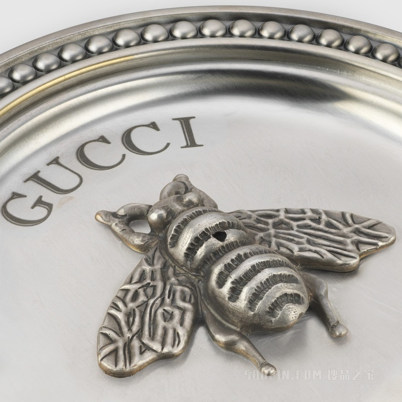 Gucci蜜蜂香盘 银色调黄铜