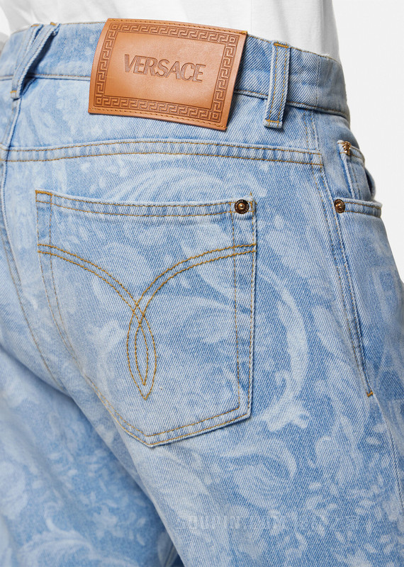 Versace Allover牛仔裤