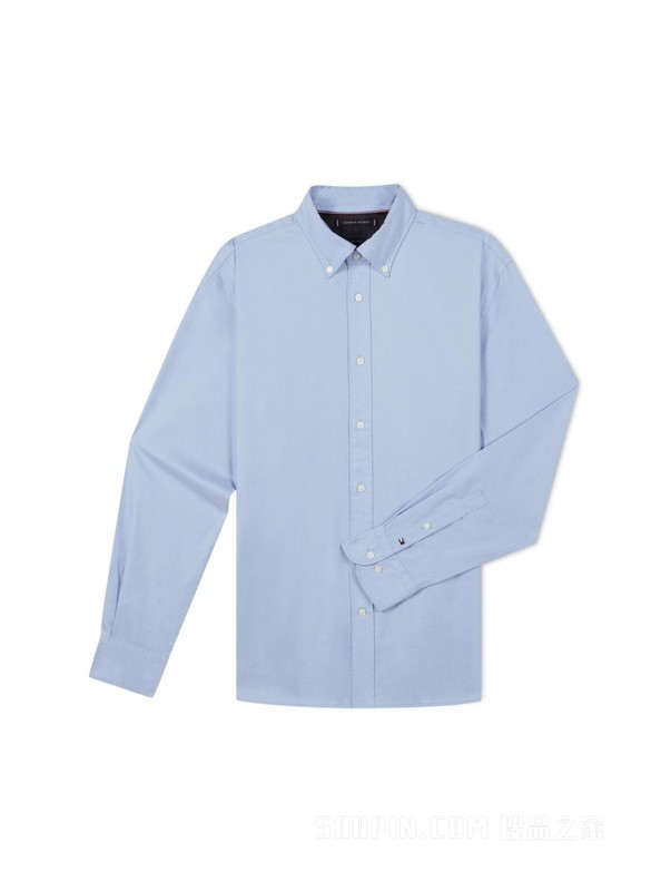23新款早秋男装纯棉牛津纺商务休闲纯色合身长袖衬衫31906