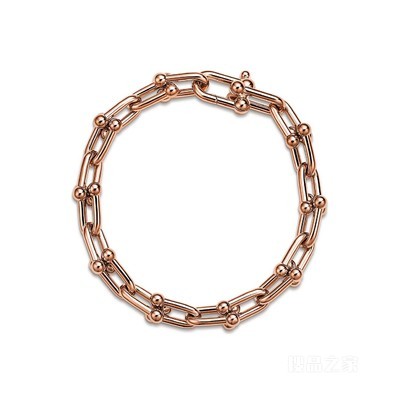 Tiffany HardWear 系列 18K 玫瑰金链环手链，中号