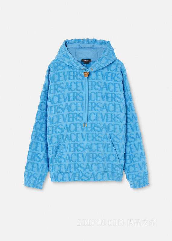 Versace Allover毛巾布连帽衫