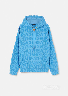 Versace Allover毛巾布连帽衫