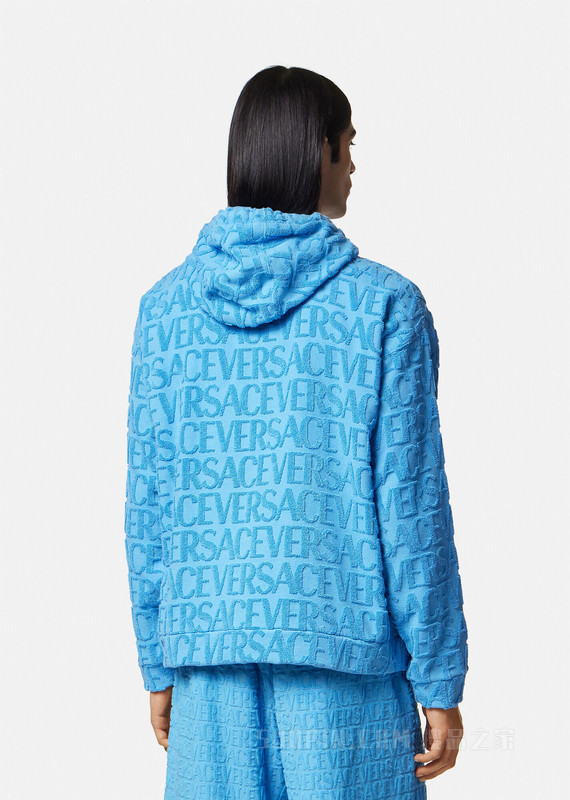 Versace Allover毛巾布连帽衫
