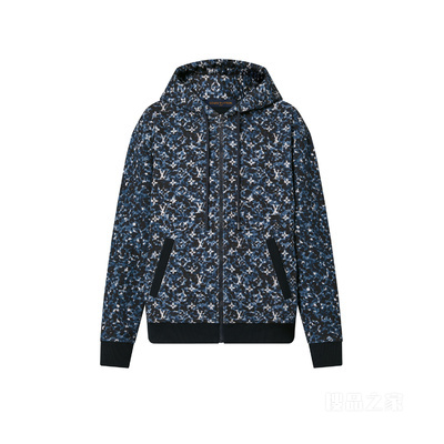 Monogram Zip-Through Cotton Hoodie