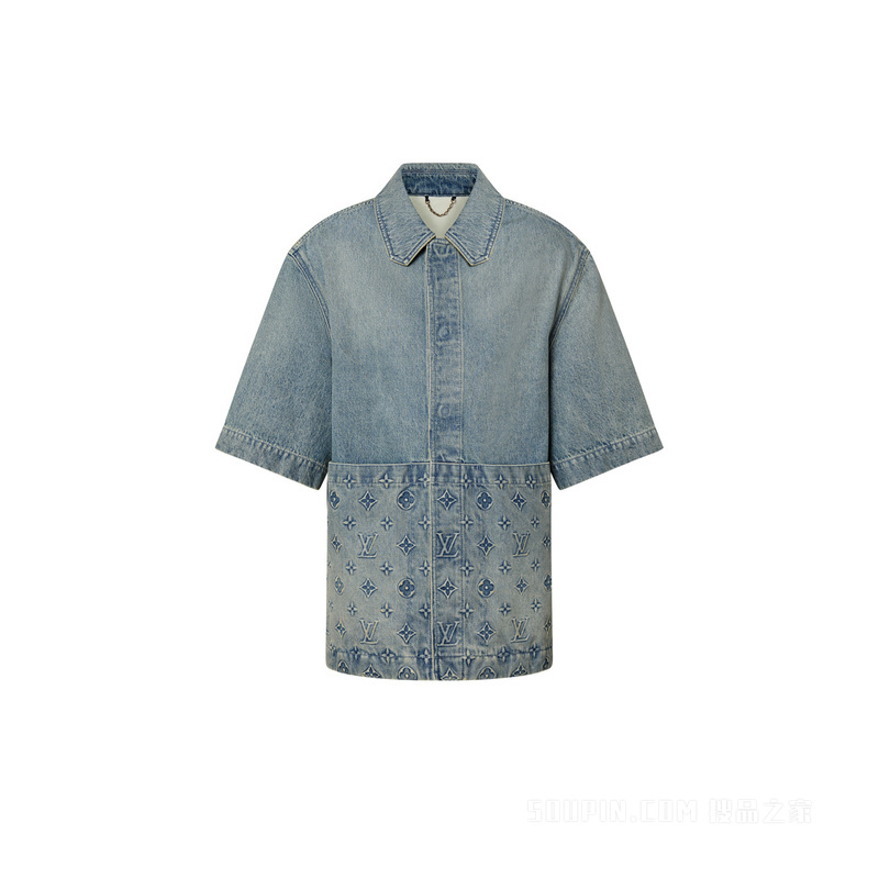 Short-Sleeved Denim Workwear Shirt