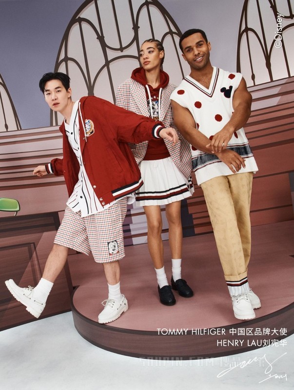 【DISNEY联名系列】23新款男女含羊毛波点宽松毛衣背心31618