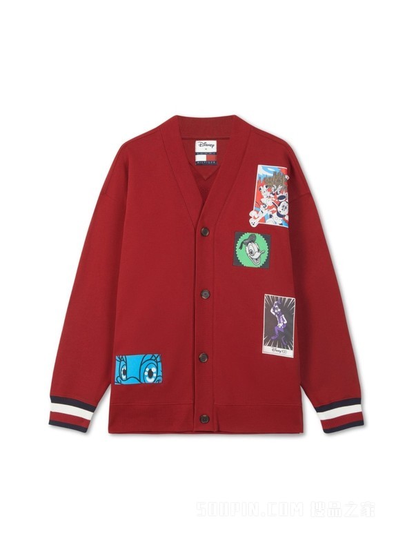 【DISNEY联名系列】23新款男纯棉卡通宽松开襟卫衣开衫31612
