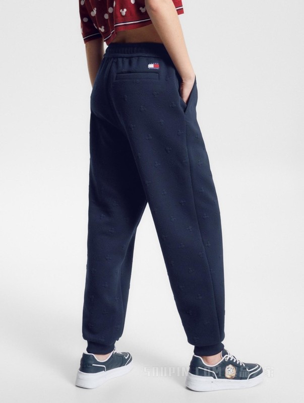 【DISNEY联名系列】23新款男女提花束脚宽松针织卫裤31601