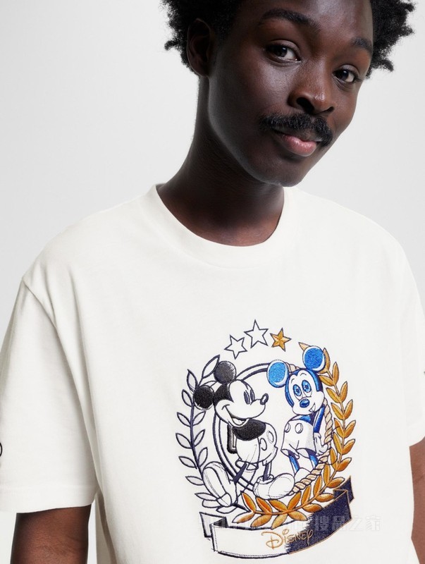【DISNEY联名系列】23新款男女纯棉刺绣合身短袖T恤32455