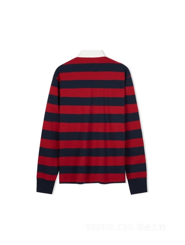 【DISNEY联名系列】23新款男装纯棉条纹宽松长袖POLO衫31619