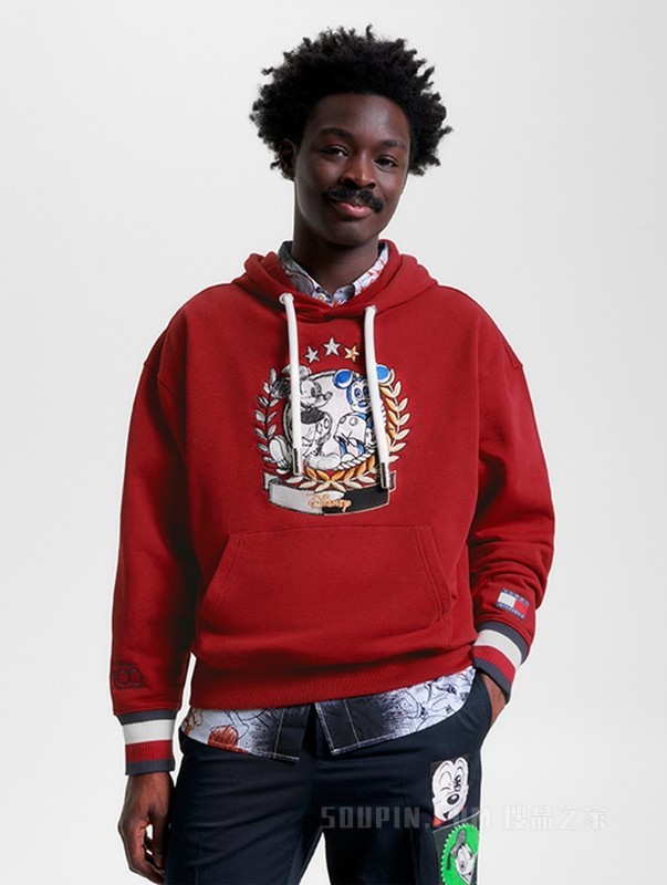 【DISNEY联名系列】23新款男女重磅抽绳宽松连帽卫衣32456