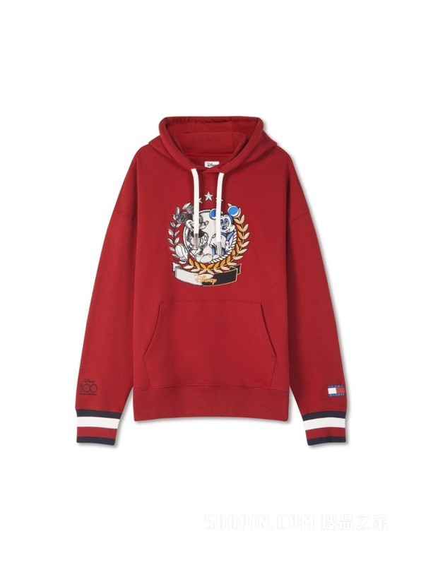 【DISNEY联名系列】23新款男女重磅抽绳宽松连帽卫衣32456
