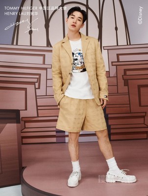 【DISNEY联名系列】23新款男装纯棉暗纹提花西装短裤31603