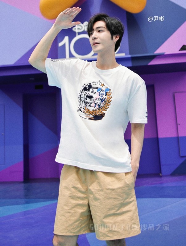 【DISNEY联名系列】23新款男装纯棉暗纹提花西装短裤31603