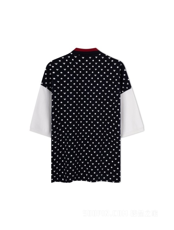 【DISNEY联名系列】23新款男女米奇波点提花短袖POLO衫31620