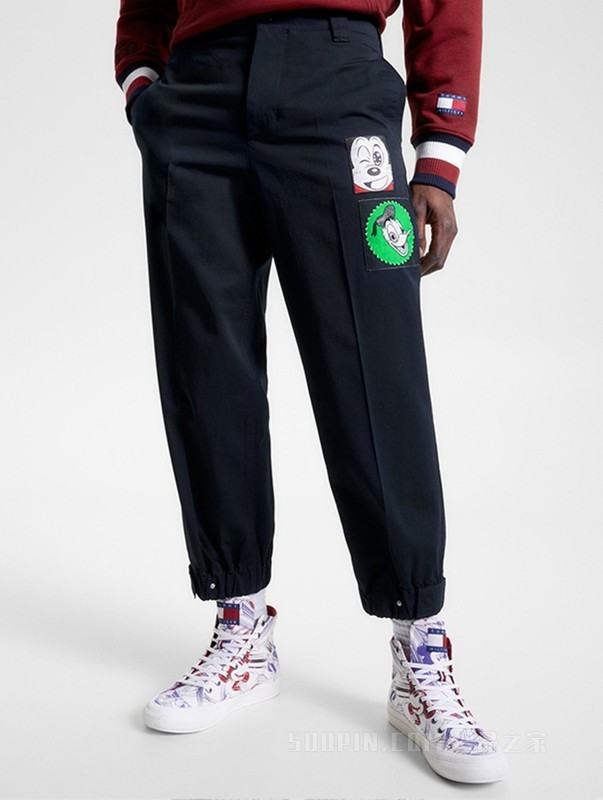 【DISNEY联名系列】23新款男装纯棉按扣束脚宽松休闲裤32457