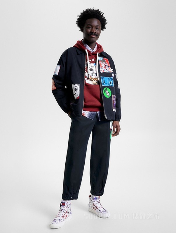 【DISNEY联名系列】23新款男装纯棉按扣束脚宽松休闲裤32457