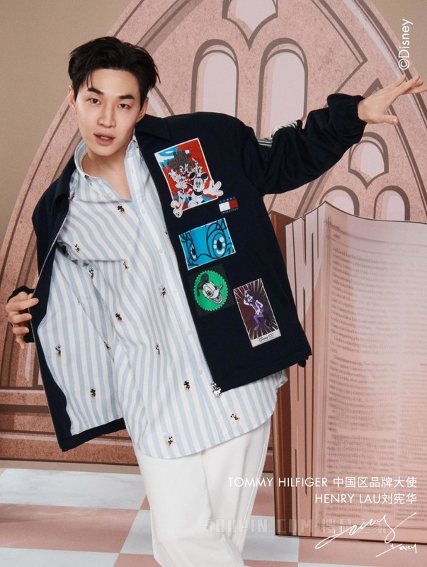 【DISNEY联名系列】23新款男女纯棉暗襟翻边宽松长裤31600