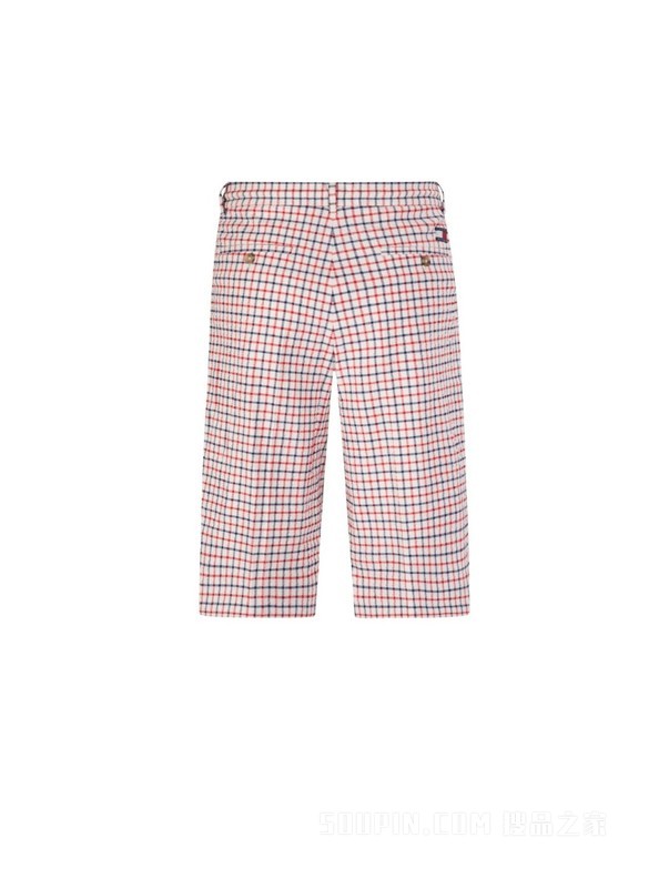 【DISNEY联名系列】23新款男装格纹抽绳宽松西装短裤31605