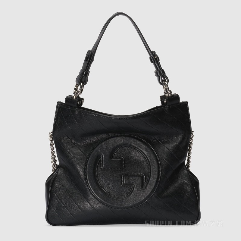 Gucci Blondie系列小号托特包 黑色皮革