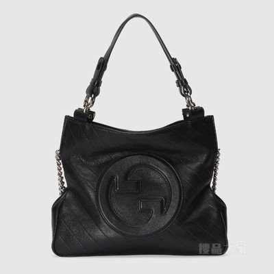 Gucci Blondie系列小号托特包 黑色皮革