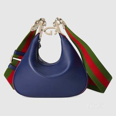 Gucci Attache系列小号肩背包 蓝色皮革
