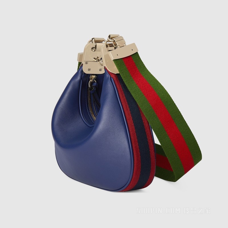 Gucci Attache系列小号肩背包 蓝色皮革