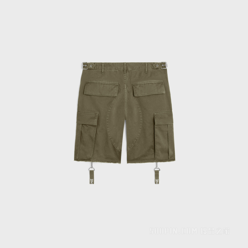 棉质背带短裤 24522