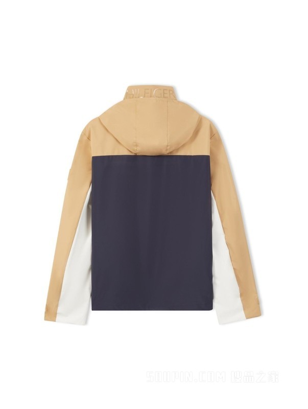 23新款男装休闲拼色可收纳连帽合身版户外夹克外套31655