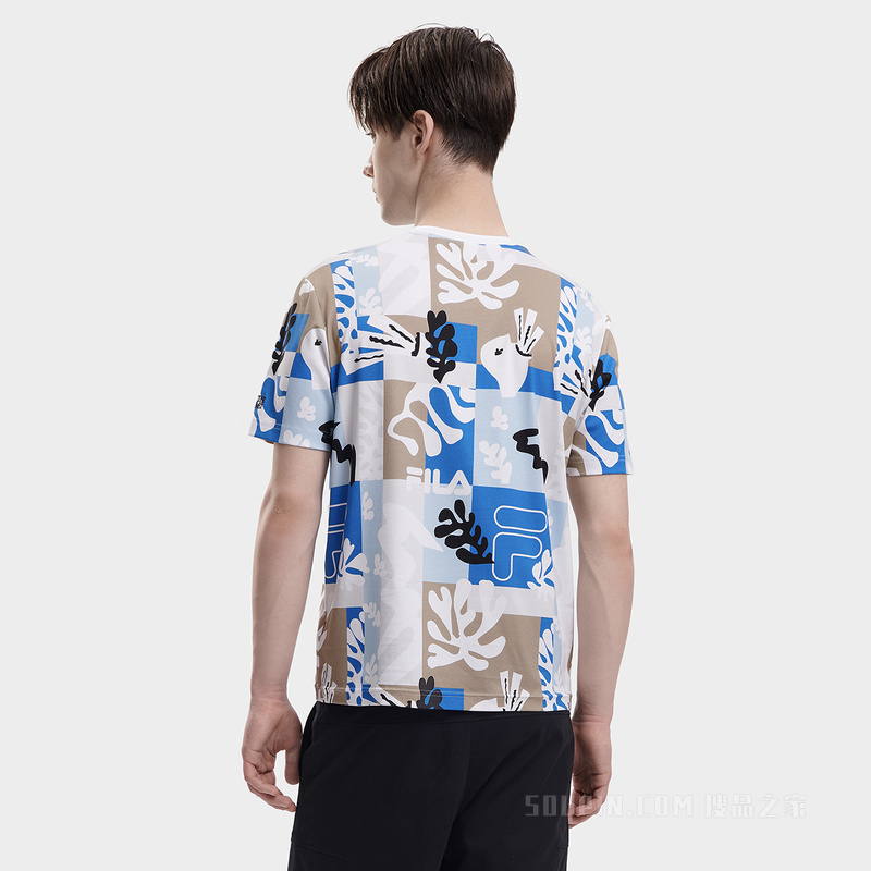 FILA x THE MET联名男子时尚休闲短袖T裇