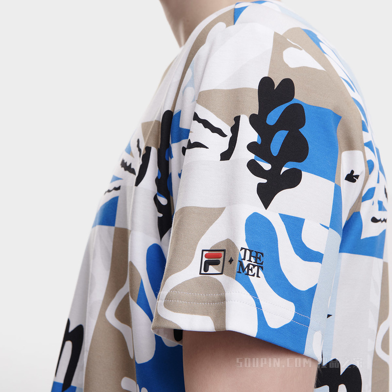 FILA x THE MET联名男子时尚休闲短袖T裇