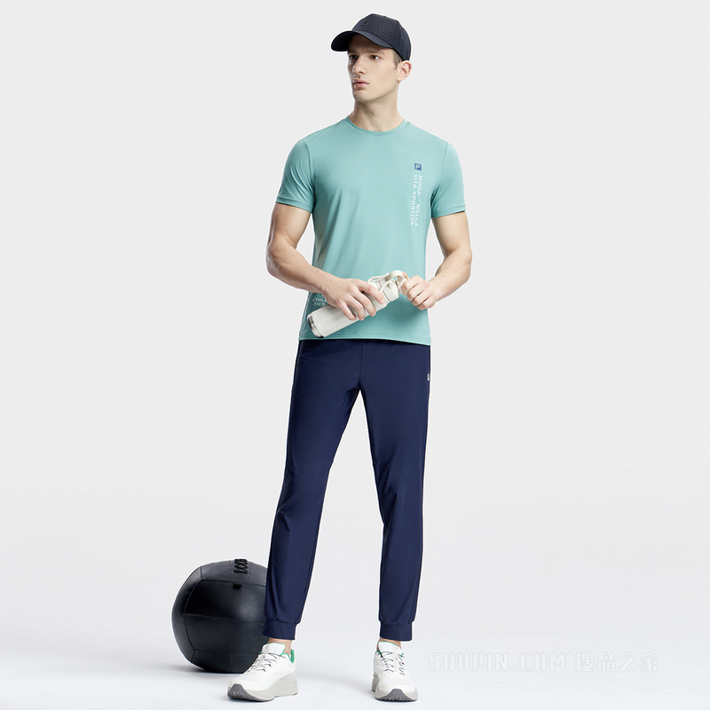 男子场下健身针织长裤