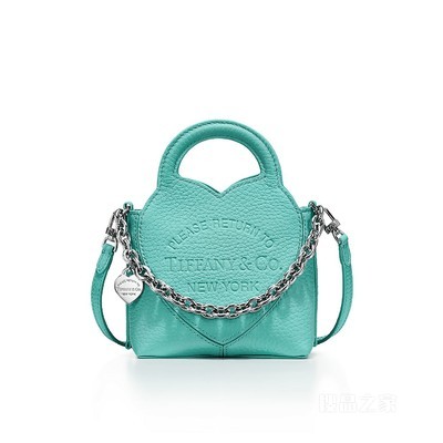 Return to Tiffany™ 系列白色皮革微型手袋