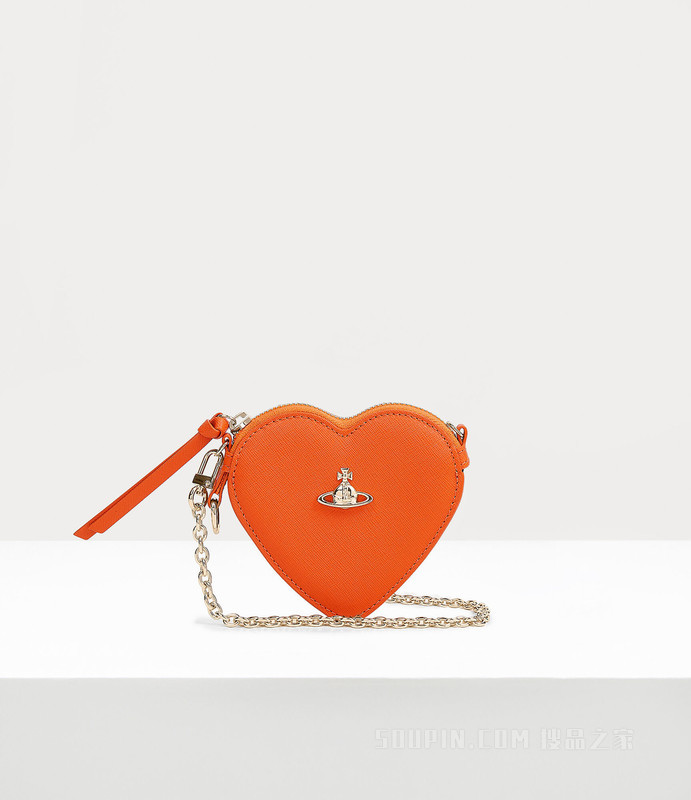 Saffiano Heart Wristlet