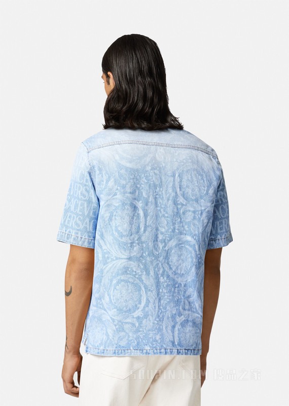 Versace Allover丹宁衬衫