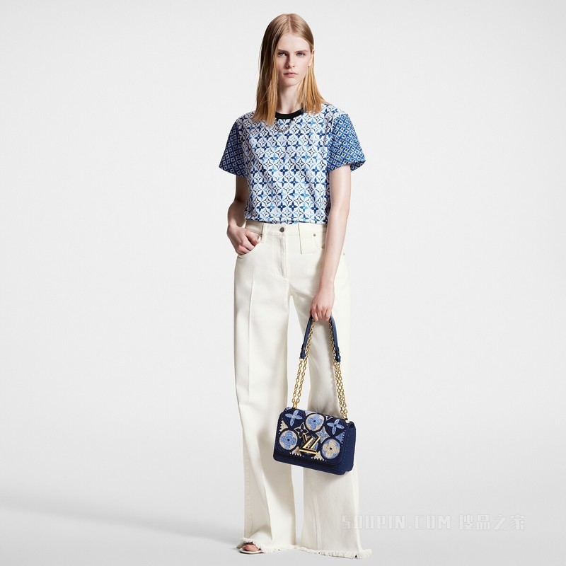 MONOGRAM FLOWER TILE T 恤
