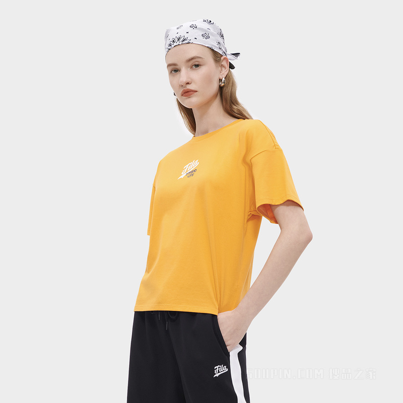 女子潮流运动宽松短袖T恤