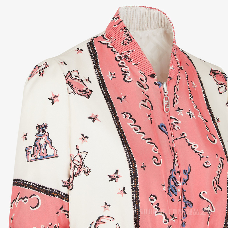 飞行员夹克 拼色桑蚕丝两面穿飞行员夹克