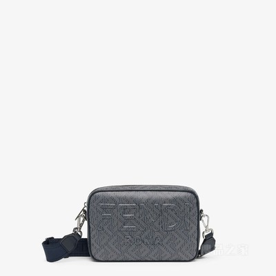FENDI Roma相机包 条纹FF印花皮革手袋