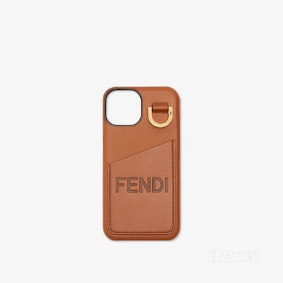 FENDI Roma智能手机壳 棕色纳帕皮革手机壳