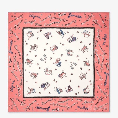 FENDI Astrology方巾 印花桑蚕丝方巾
