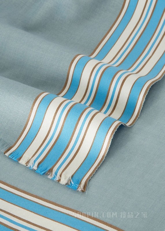 The Suitcase Stripe 斗篷 桑蚕丝, 羊绒