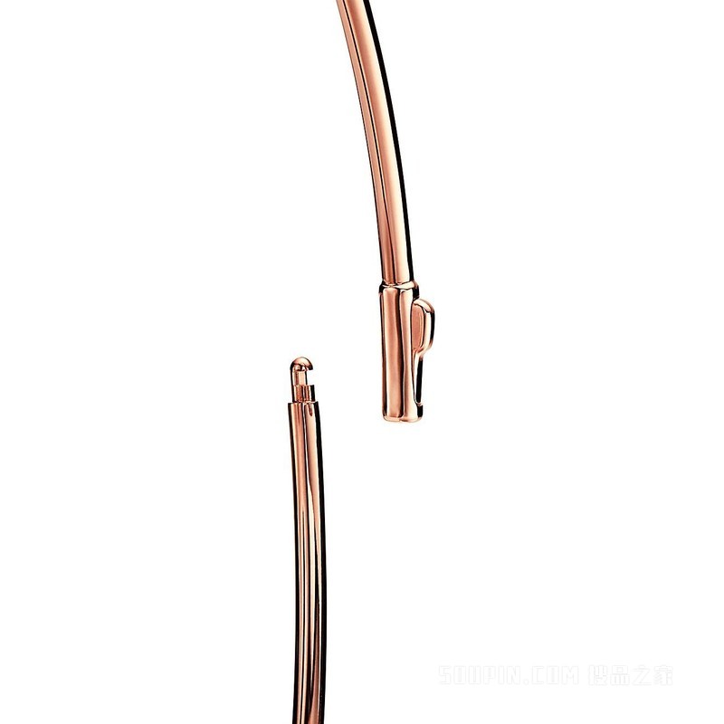 Tiffany Knot 系列 18K 玫瑰金镶钻项链