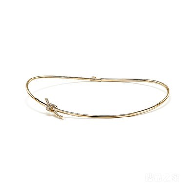 Tiffany Knot 系列 18K 黄金镶钻项链