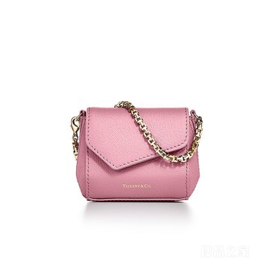 Tiffany T 系列摩根石粉色皮革 Nano 包袋