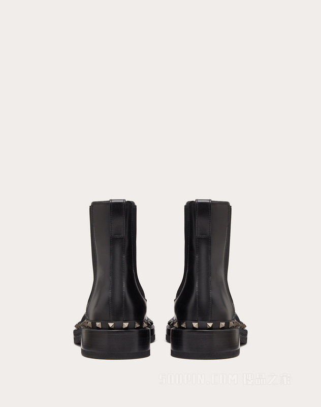 M-WAY ROCKSTUD小牛皮踝靴